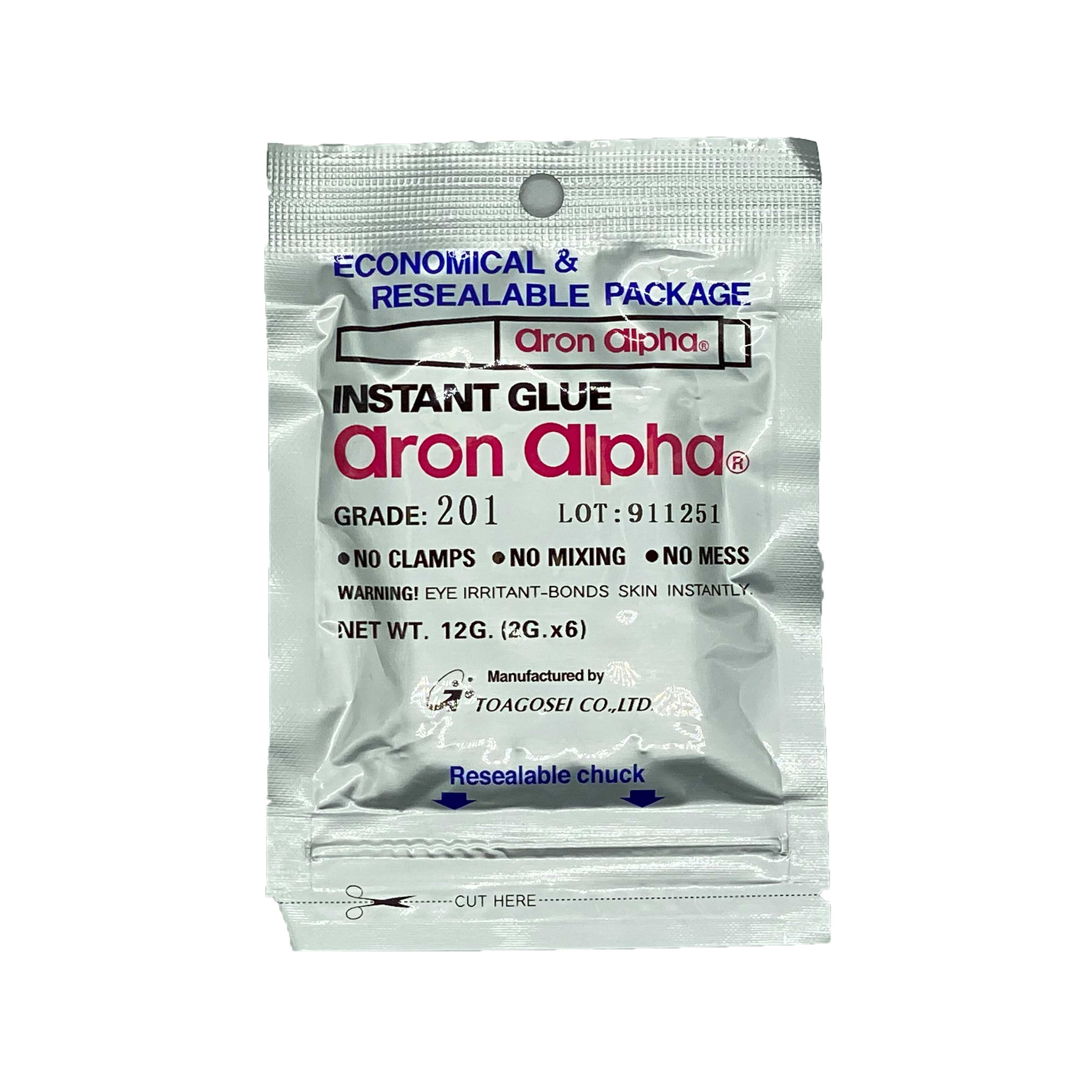 Aron Alpha|超能膠 201 (錫紙) 6支*2g
