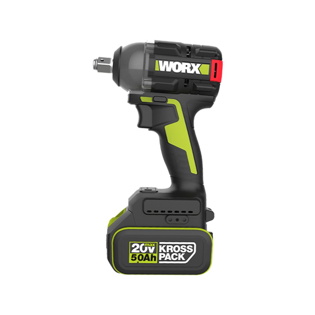 WORX|威克士 20V無刷450N.m.扳手(5.0Ah鋰電*2+6A充電器) WU289.2