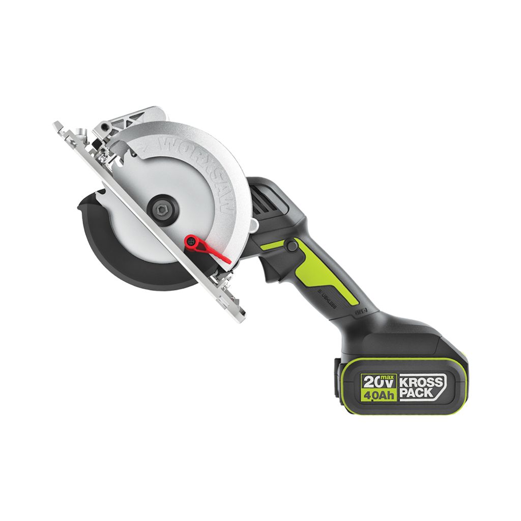 WORX|威克士 20V無刷120mm圓鋸(4.0AH鋰電*2+6A充電器) WU533.1