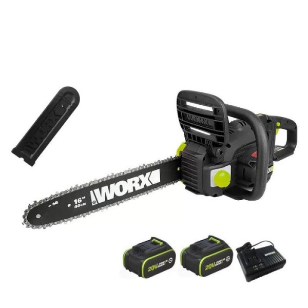 WORX|威克士 40V無刷鋰電鏈鋸(4.0Ah鋰電*2+6A充電器) 16" WD384