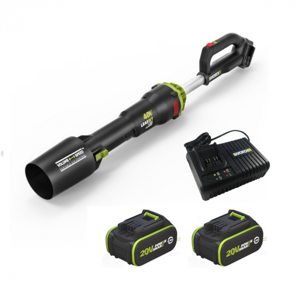 WORX|威克士 40V無刷吹風機(4.0Ah鋰電*2+6A充電器) WD585