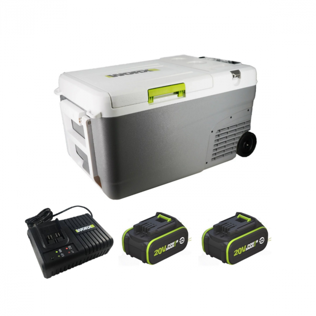 WORX|威克士 20V鋰電冰箱23L套裝 (WA3016x2+WA3922x1) WU098