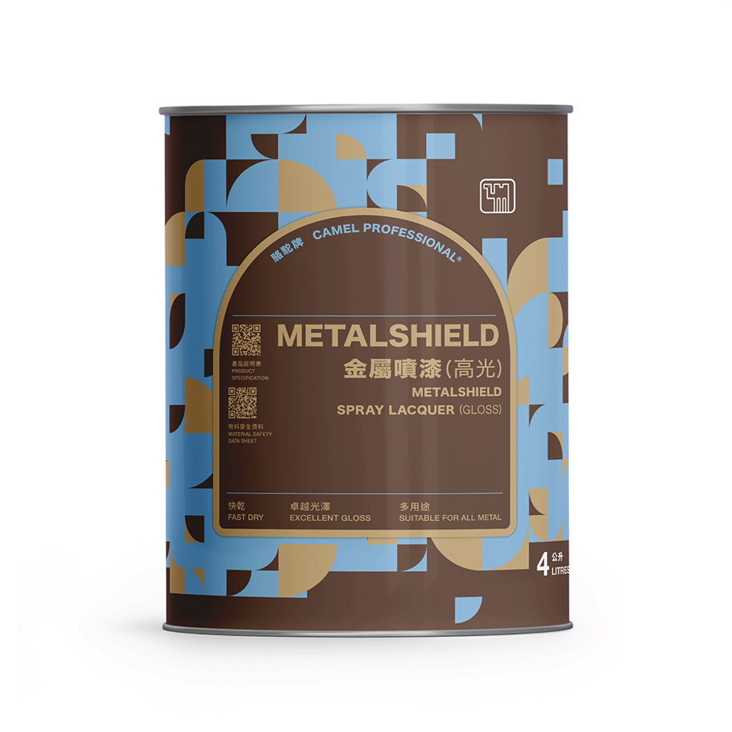 Camel|駱駝牌 METALSHIELD金屬噴漆 黑色 HB6006 4L