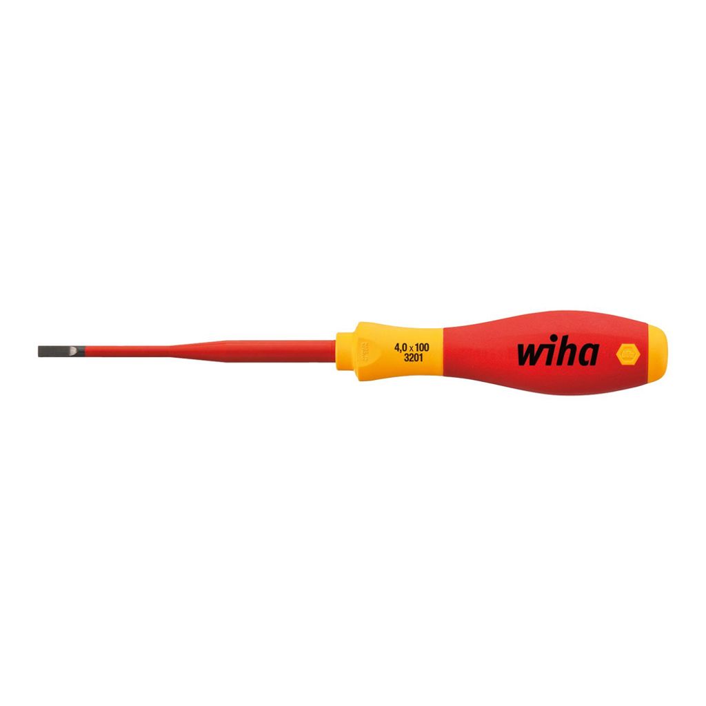Wiha SoftFinish 電工絕緣細桿一字螺絲批 4.5 x 125mm WI35501