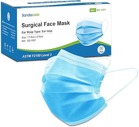 Sandacare|三達 一次性口罩3層防護口罩 ASTM Level 3 (50片/包)