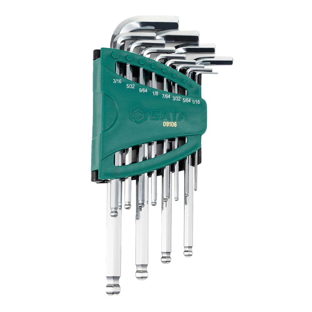 SATA|世達 英制加長球頭內六角 12件 ST09106SJ