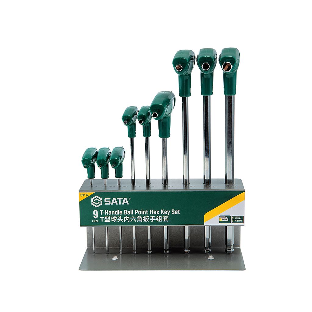 SATA|世達 T型球頭內六角扳手組套 9件 ST09117