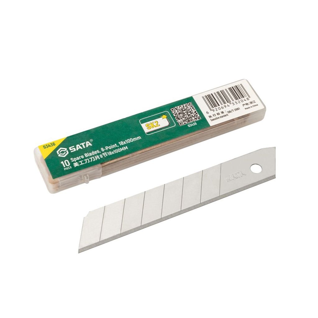 SATA|世達 套美工刀刀片8節 18*100mm 10件 ST93436