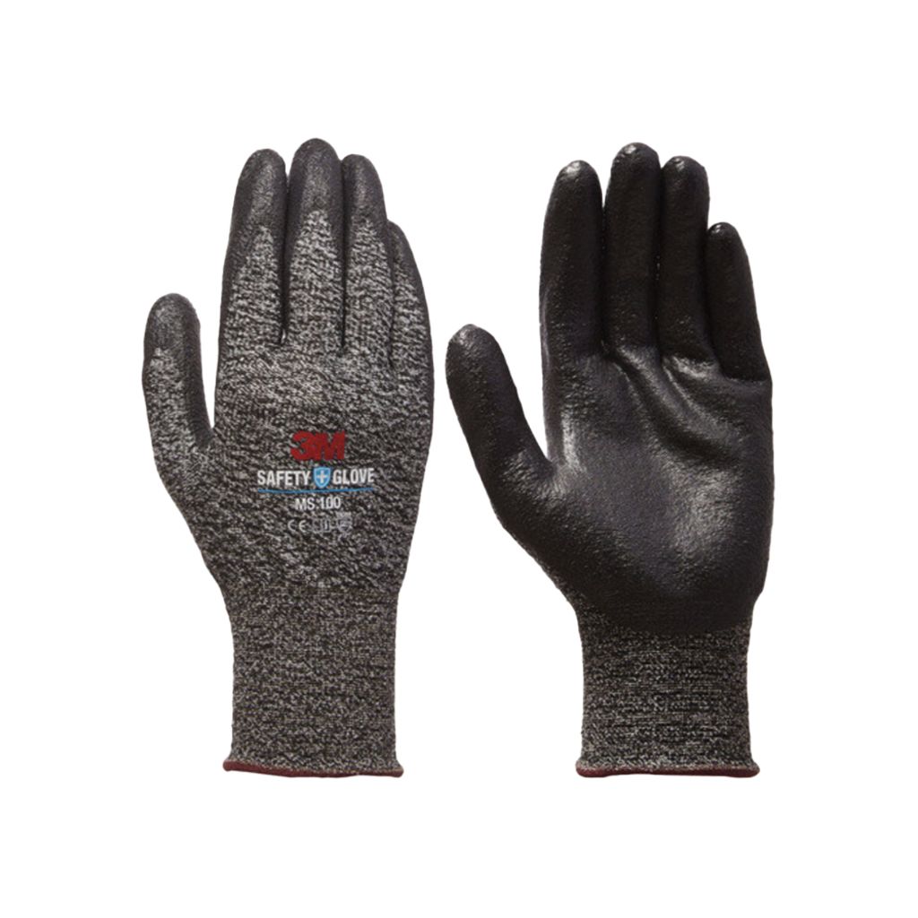 3M 耐用型多用途DIY安全防滑手套 MS100G-L 灰色 L碼