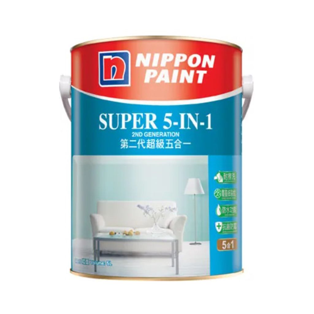 Nippon|立邦 第二代超級5合1內牆乳膠漆 夢幻千色4號 5L