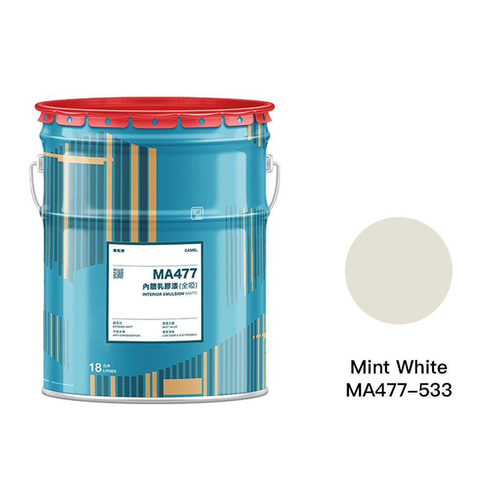 Camel|駱駝牌 內牆乳膠漆 MA477-533 薄荷白 18L