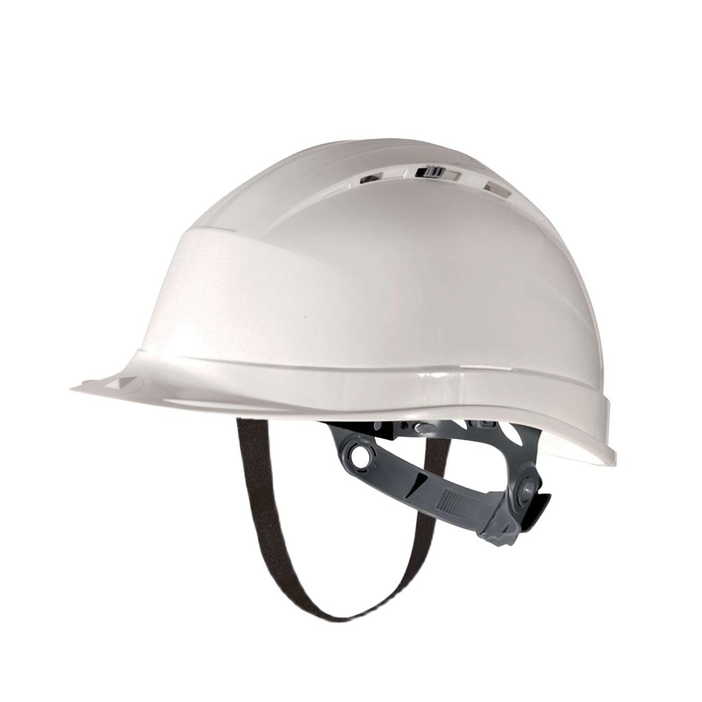 Deltaplus|代爾塔 QUARTZ1 通風款 聚丙烯石英1型安全帽(含下巴帶) 白色 102012