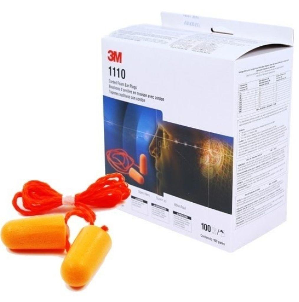 3M 即棄式有繩防跌耳塞 1110 (100對/盒)