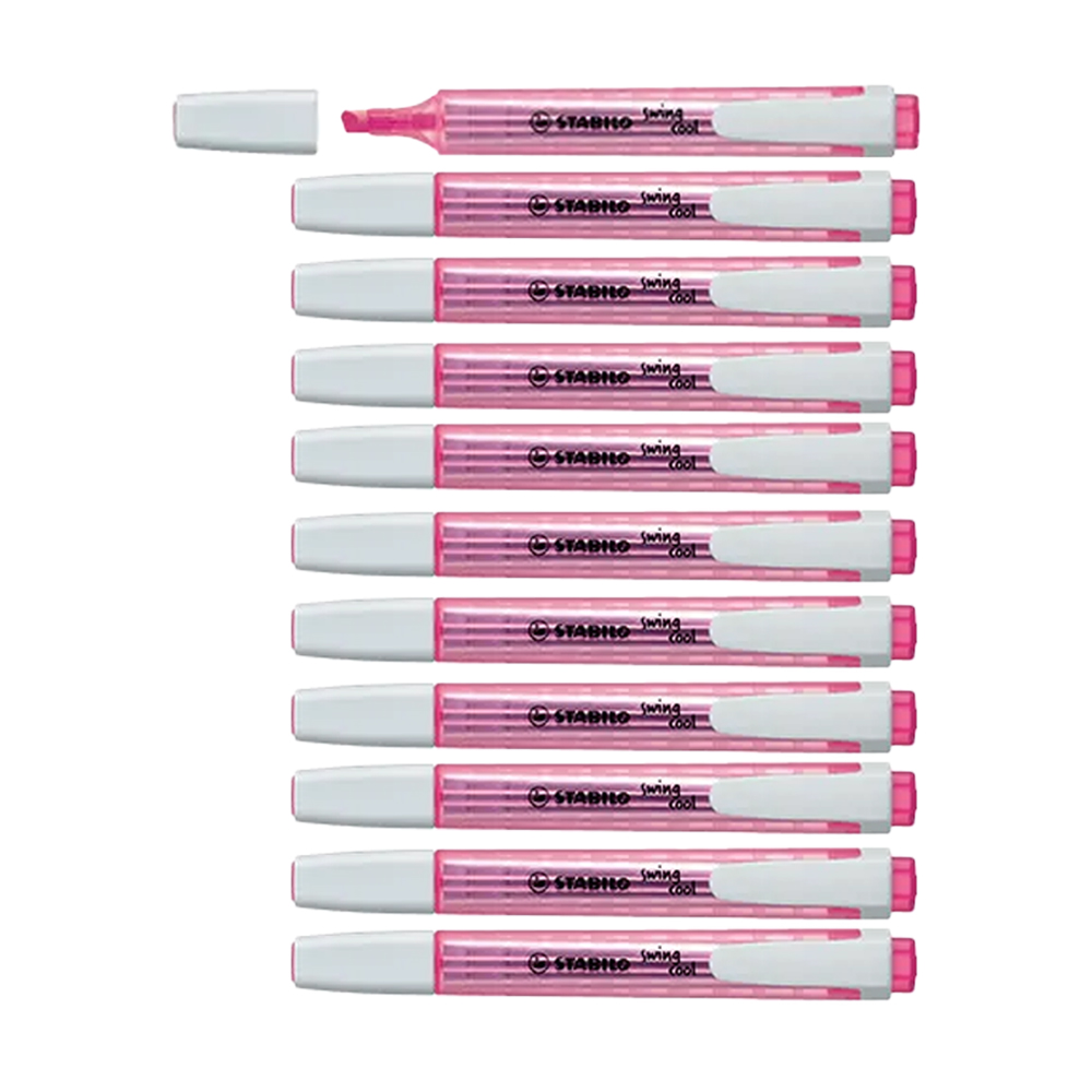 Stabilo Swing Cool 螢光筆 粉色 #275 10支/盒