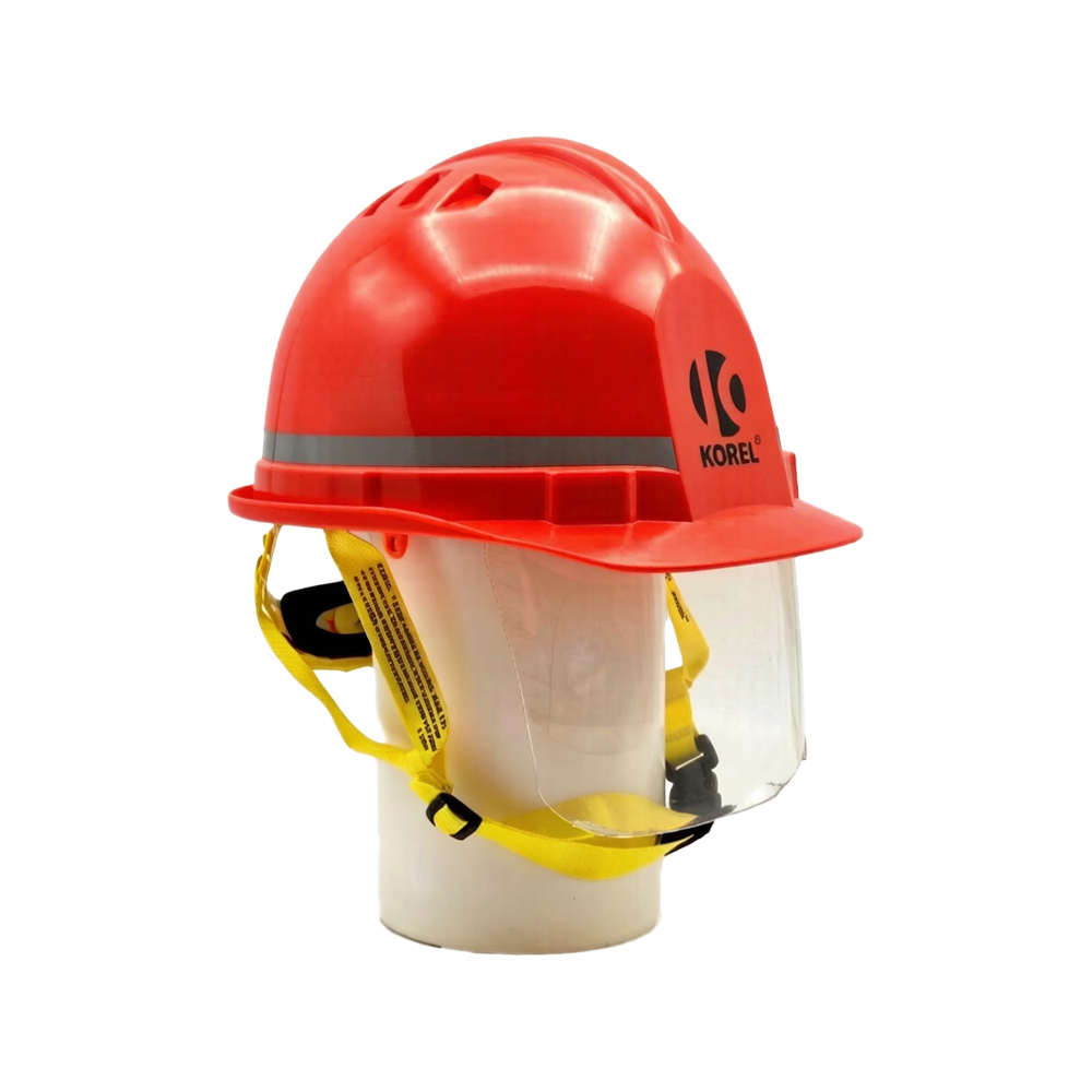 korel 安全帽 (紅色) 有氣孔+短舌+轉子+織帶膽+連 7D Y帶+連鏡片 KVS-RNWDV (20個/箱)