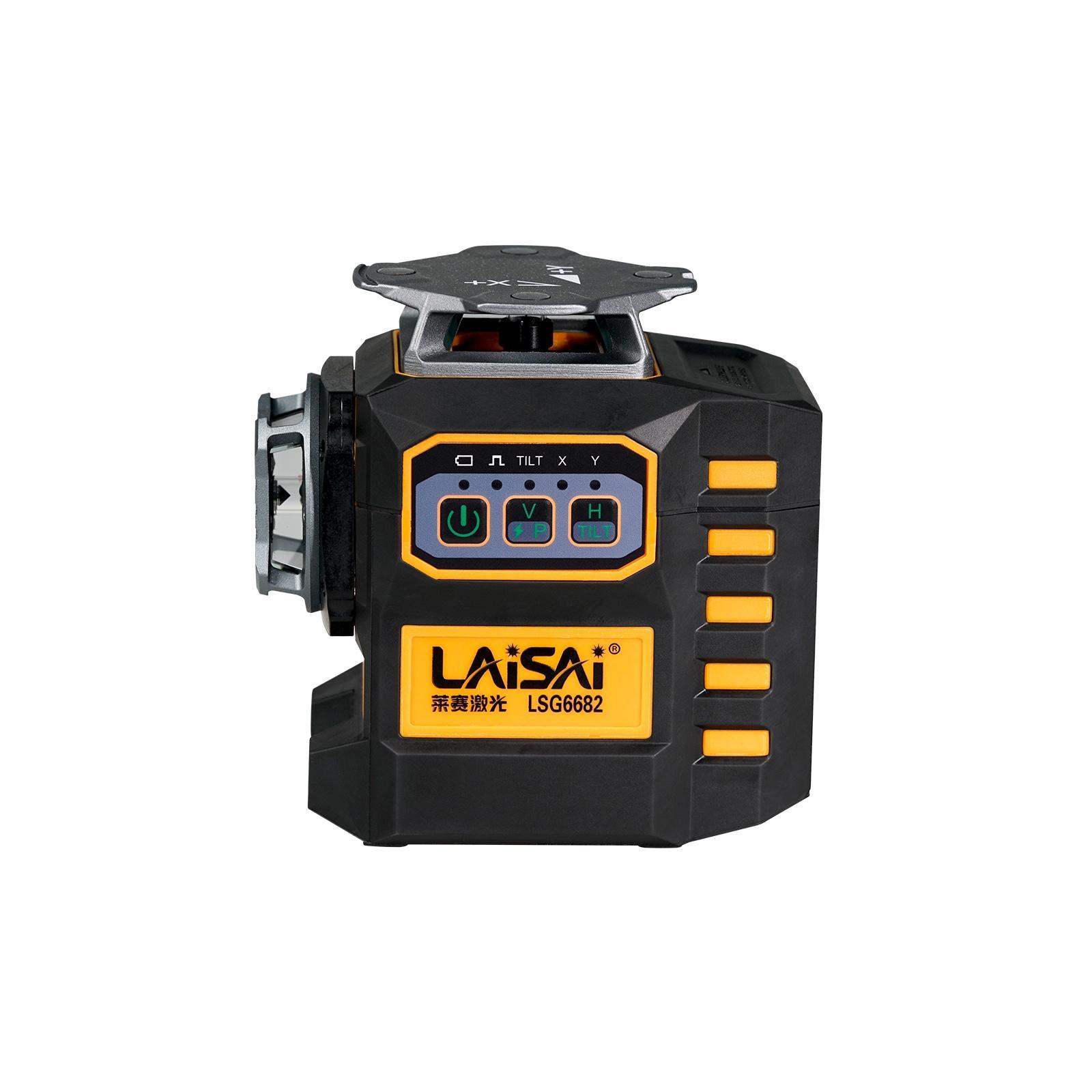 Laisai|萊賽 高精度綠光12線激光標線儀 (電子調平,配雙電) LSG6682